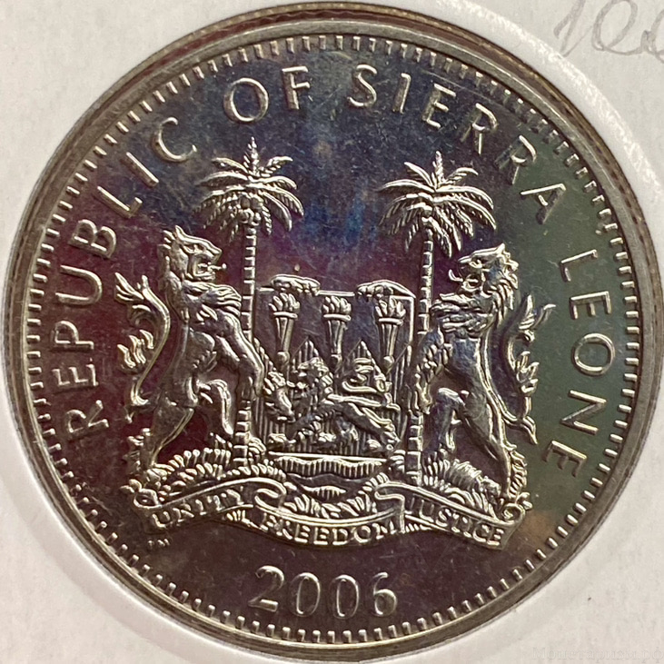 1 доллар 2006 год.Христофор Колумб 1451-1506гг.Сьерра Леоне.