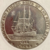 1 крона 2008 год.Знаменитый королевский флот.Корабль HMS BOUNTY.Тристан-да-Кунья. 