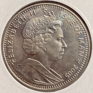 1 крона 2005 год.200 лет Трафальгарской Битве.Остров Мэн.Великобритания.