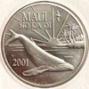 1 доллар 2001 год.Торговый доллар.Кит.Мауи-Гавайи.США.