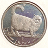 1 крона 1998 год.Бирманская кошка.Остров Мэн.Великобритания.