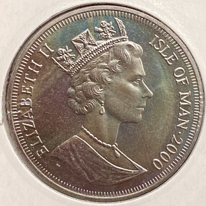 1 крона 2000 год.Шотландская вислоухая кошка.Остров Мэн.Великобритания.