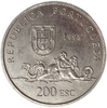 200 эскудо 1998 год.Открытие Мозамбика в 1498 году.Парусник.Португалия.