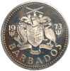 2 доллара 1973 год.Коралловый риф.Рыбы.Барбадос.Proof.