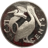 50 центов 1973 год.Пеликан.Британские Виргинские Острова.Proof.