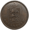 4 дубля 1864 год.Гернси.Бронза.