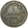 1 крейцер 1870 год.Баден.Германия.Медь.