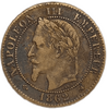 2 сантима 1862 год.Наполеон III.Франция.Бронза.