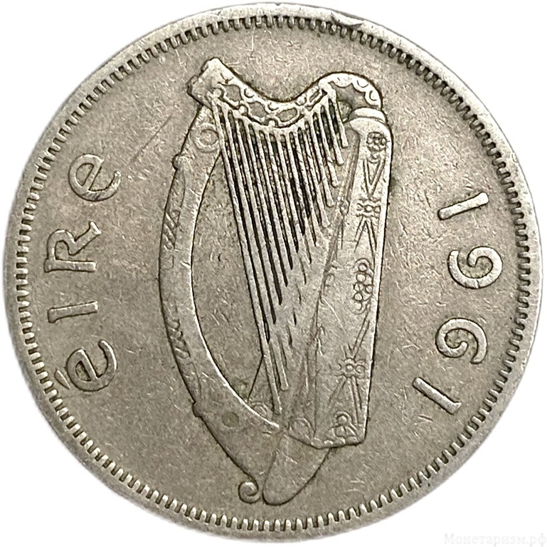 2 шиллинга 1961 год.Рыба.Ирландия.