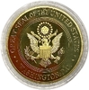 Сувенирный монетовидный жетон.Военные департаменты США- большое дело Америки.Вашингтон.Цветной,позолота.