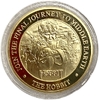 Сувенирный монетовидный жетон.Властелин колец.Битва 5 армий.Дракон.Позолота.