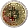 Сувенирный монетовидный жетон.BITCOIN.Криптовалюта.Позолота.
