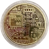 Сувенирный монетовидный жетон.BITCOIN.Криптовалюта.Позолота.