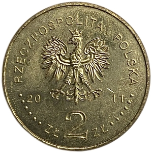 2 злотых 2011 год.Папа Павел II.Польша. 