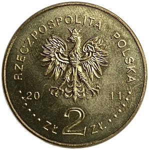 2 злотых 2011 год.История польской кавалерии - Улан 2ой Республики.Польша. 