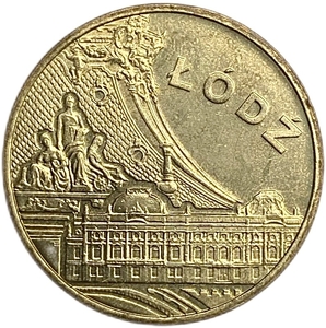 2 злотых 2011 год.Город Лодзь.Польша.  