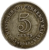 5 центов 1948 год.Георг VI.Британская Малайя.