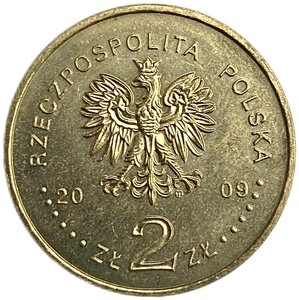 2 злотых 2009 год.90 лет Верховной Контрольной Палате.Польша. 