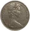 20 центов 1966 год.Утконос.Елизавета II.Австралия.