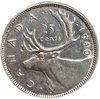 25 центов 1940 год.Олень.Георг VI.Канада.Серебро.