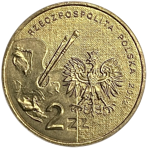 2 злотых 2012 год.Пётр Михаловски.Польша.  