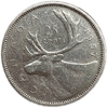 25 центов 1957 год.Олень.Елизавета II.Канада.Серебро.