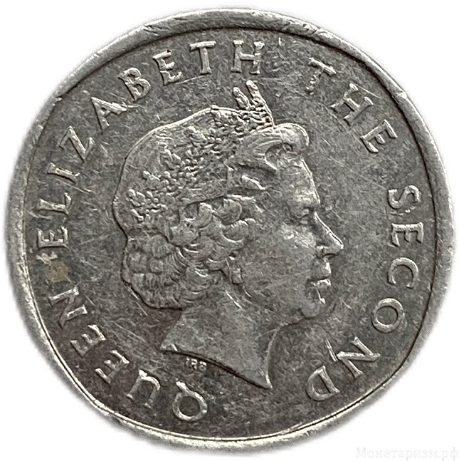 2 цента 2008 год.Елизавета II.Восточные Карибы.