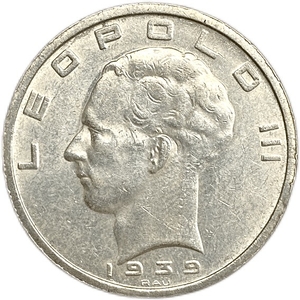 50 франков 1939 год.Леопольд III.Бельгия.