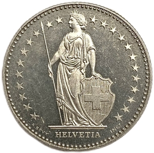 2 франка 1991 год.Швейцария.