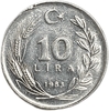 10 лир 1983 год.Мустафа Ататюрк.Турция.