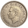 3 пенса 1937 год.Георг VI.Великобритания.Серебро.