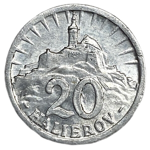 20 геллеров 1942 год.Германская оккупация.Словакия.  
