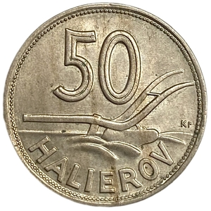 50 геллеров 1941 год.Германская оккупация.Словакия. 