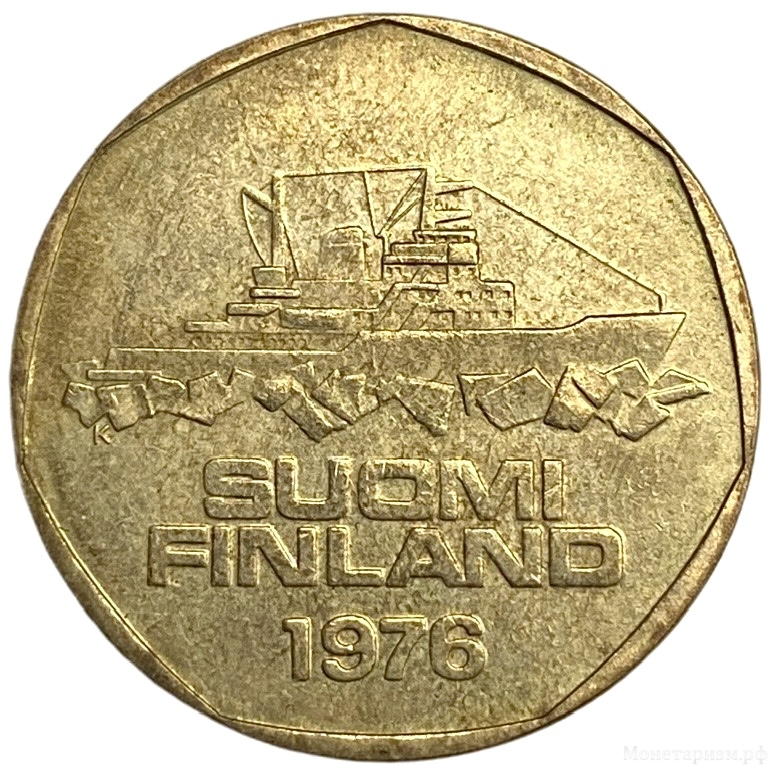 5 марок 1976 год.Финляндия.      