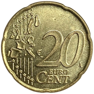 20 евроцентов 2000 год.Альберт II.Бельгия. 