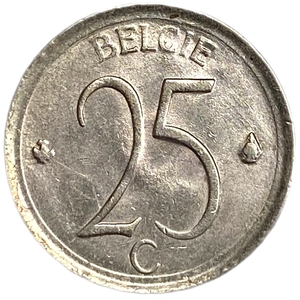 25 сантимов 1964 год.Бодуэн I.Бельгия. 