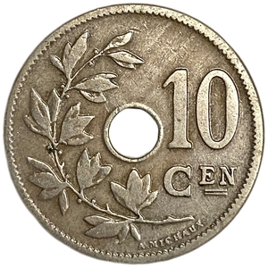 10 сантимов 1905 год.Леопольд II.Бельгия.