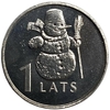 1 лат 2007 год.Снеговик.Латвия.   