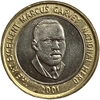 20 долларов 2001 год.Маркус Гарви.Ямайка.Биметалл.