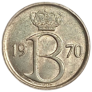 25 сантимов 1970 год.Бодуэн I.Бельгия. 