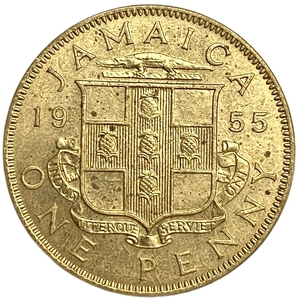 1 пенни 1955 год.Елизавета II.Ямайка. 