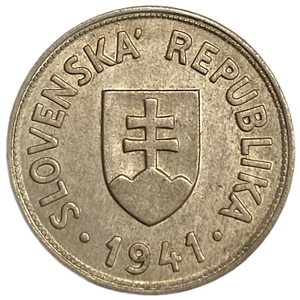 50 геллеров 1941 год.Германская оккупация.Словакия. 