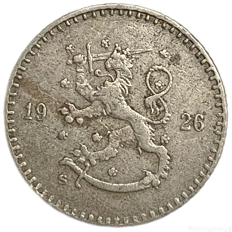 25 пенни 1926 год.Финляндия. 