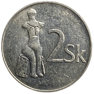 2 кроны 1993 год.Словакия.  