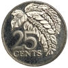 25 центов 1975 год.Тринидад и Тобаго.Proof.
