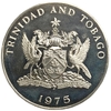 10 долларов 1975 год.Карта.Тринидад и Тобаго.Серебро.Proof.