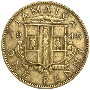 1 пенни 1945 год.Георг VI.Ямайка. 