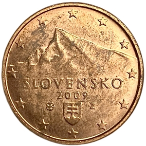 5 евроцентов 2009 год.Словакия.  