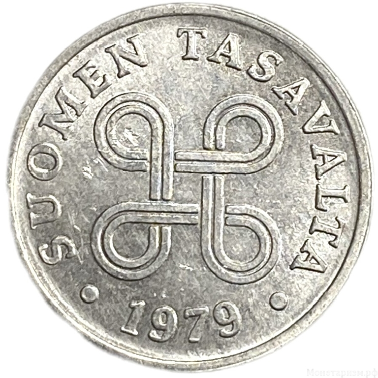 1 пенни 1979 год.Финляндия.   
