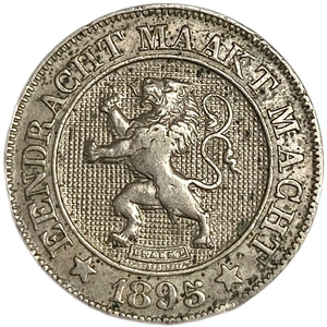 10 сантимов 1895 год.Леопольд II.Бельгия. 